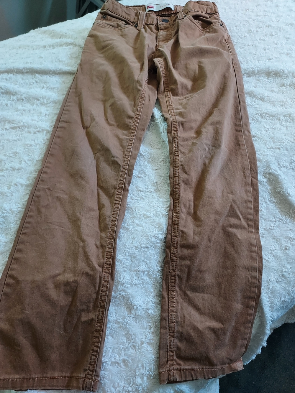 Levi's 511 Slim Boys Brown Straight-Leg Pants 10 Reg 25x25 School Play Durable